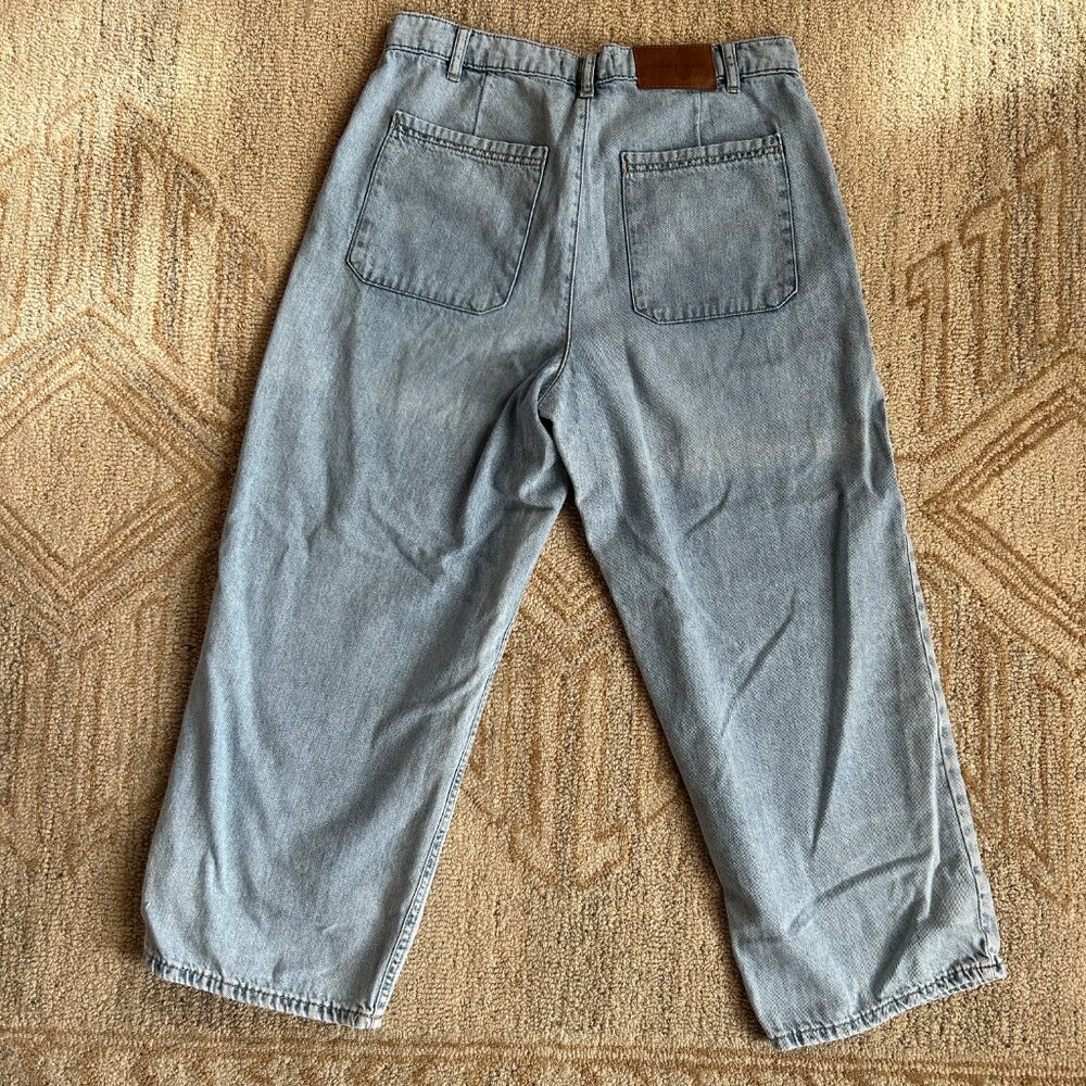 Romantic Americana Vintage Wash Denim Wide Leg Lucky Brand Jeans Women 10/30 - Picture 3 of 5